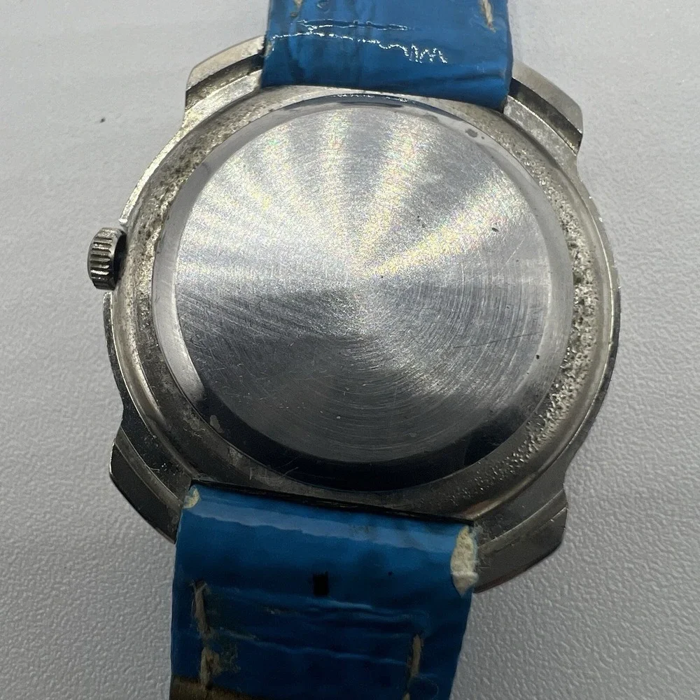 Xanadu Unisex Quartz Watch Blue‎ Genuine Leather Band Vintage Grannycore Fashion